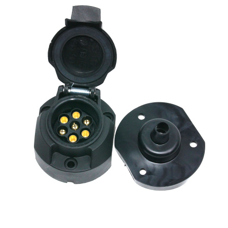 Детальное изображение товара - Розетка влагостойкая 7pin 12V TRAILERCOM TMF1003 (пластик)