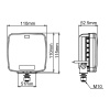 Детальное изображение товара - Светодиодная фара заднего хода LEDWORKER E2173 (18W, 2340Lm, asymmetric)