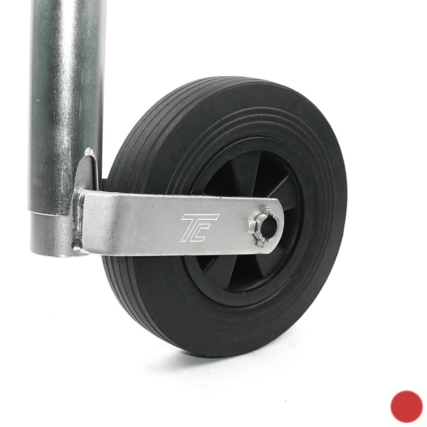 Изображение анонса товара - Опорное колесо Ø48мм TRAILERCOM 01124 PR (Red, диск пластик)