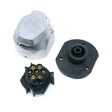 Детальное изображение товара - Розетка влагостойкая 7pin 12V TRAILERCOM TM3000 (металл)