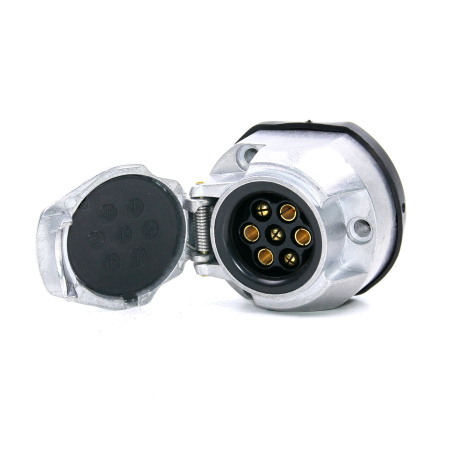 Детальное изображение товара - Розетка влагостойкая 7pin 12V TRAILERCOM TM3000 (металл)
