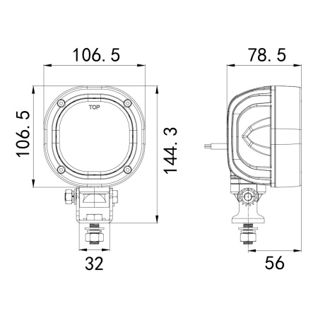 Детальное изображение товара - Светодиодная фара рабочего света LEDWORKER E2165C (36W, 1030Lm, blue)