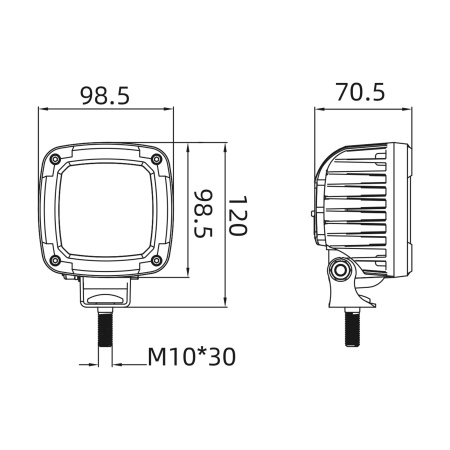 Детальное изображение товара - Светодиодная фара рабочего света LEDWORKER E2111-1 (27W, 405Lm, blue)