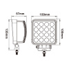 Детальное изображение товара - Светодиодная фара рабочего света LEDWORKER E-WL-LED-00036 (48W, 4000Lm, combo)