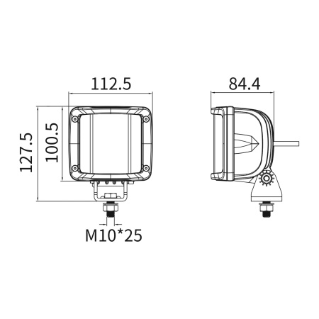 Детальное изображение товара - Светодиодная фара рабочего света LEDWORKER E2166H (108W, 9720Lm, flood)