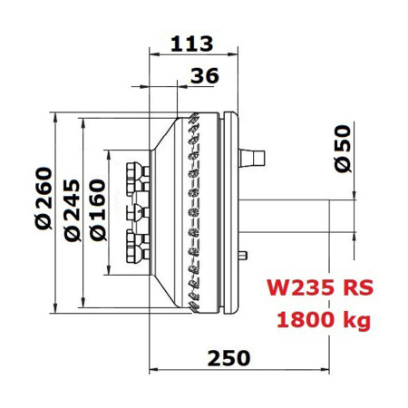 Детальное изображение товара - Тормозной барабан WAP WST 180 B1/ECO (до 900кг, правый)