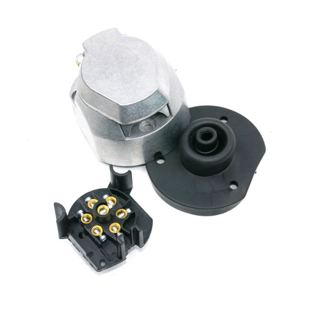 Детальное изображение товара - Розетка влагостойкая 7pin 12V TRAILERCOM TM3000 (металл)