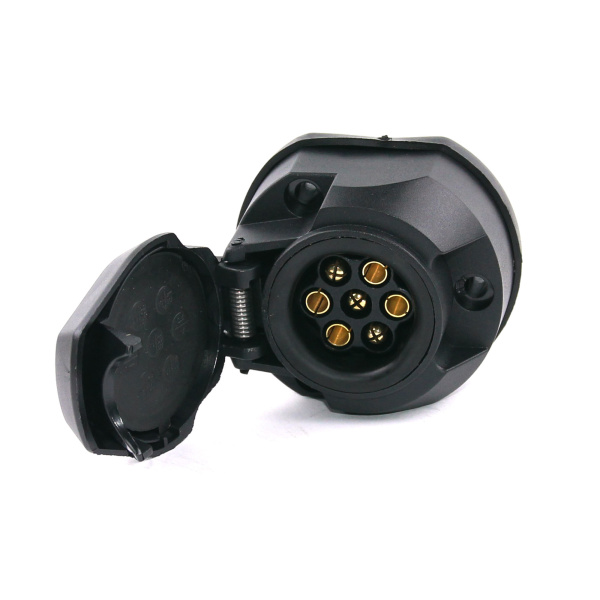 Изображение анонса товара - Розетка влагостойкая 7pin 12V TRAILERCOM TM3001W (пластик)