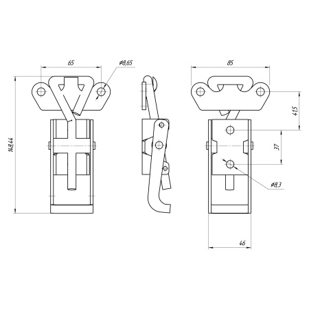Детальное изображение товара - Замок самосвальный M10 TRAILERCOM 01112 KP
