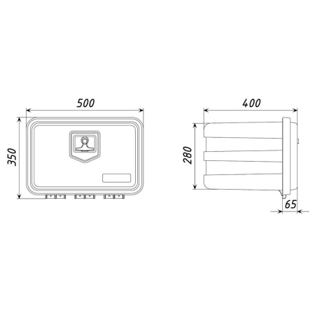 Детальное изображение товара - Ящик инструментальный TRAILERCOM FLYBOX-500
