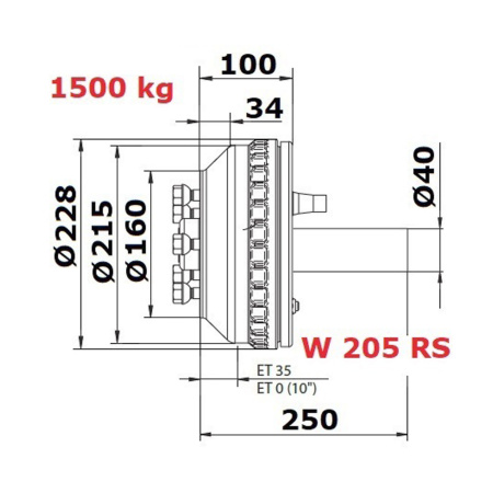 Детальное изображение товара - Тормозной барабан WAP WST 150 B/205 (до 750кг, левый)
