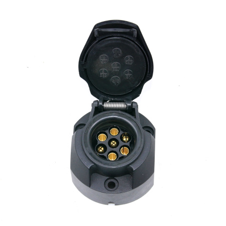 Детальное изображение товара - Розетка влагостойкая 7pin 12V TRAILERCOM TM3001 (пластик)
