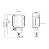 Детальное изображение товара - Светодиодная фара рабочего света LEDWORKER E2118D-S (30W, 4650Lm, flood)
