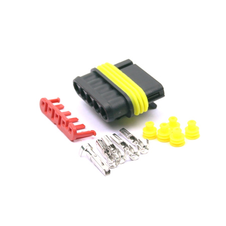 Детальное изображение товара - Коннектор AMP TRAILERCOM для проводов (5 WAY-папа)