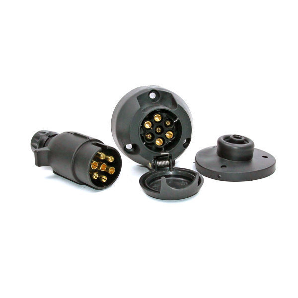 Изображение анонса товара - Комплект TRAILERCOM 7pin 12V - Вилка 3052 + Розетка 3005