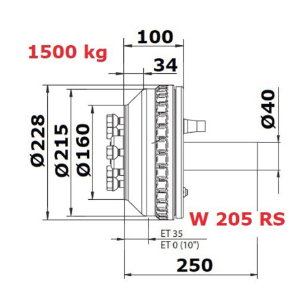 Детальное изображение товара - Тормозной барабан WAP WST 150 B/205 (до 750кг, правый)
