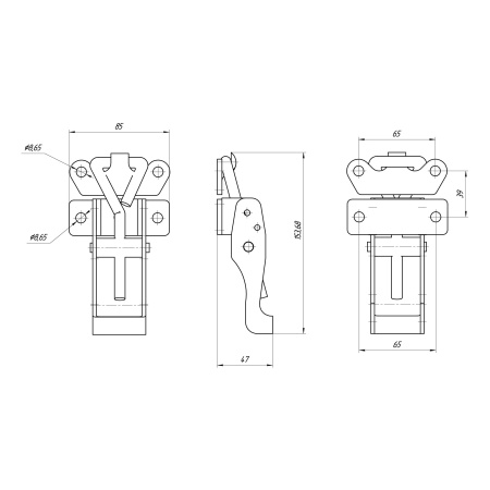 Детальное изображение товара - Замок самосвальный M10 TRAILERCOM 01111 KS (сварного типа)