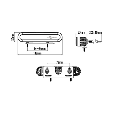 Детальное изображение товара - Светодиодный сигнальный фонарь LEDWORKER E-R65-612 (18W, 10 режимов)